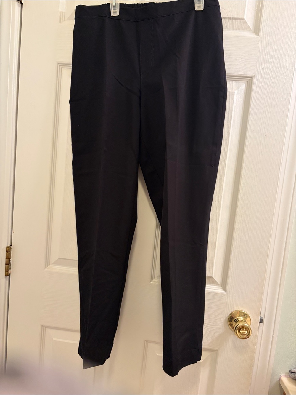 Isaac Mizrahi Live! Black Elastic-Waist Pants